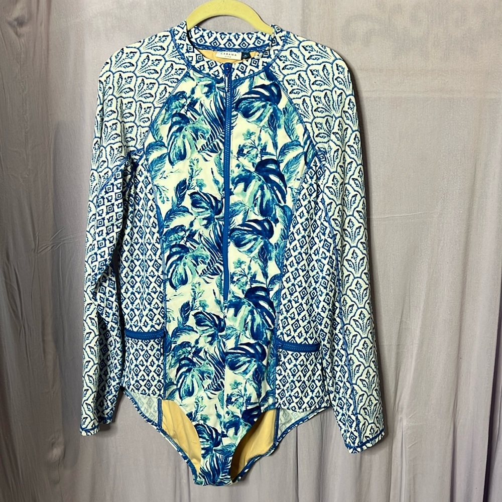 Cabana Life spf 50 rash guard swim suit one piece